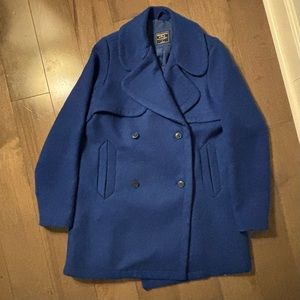 Abercrombie & Fitch Women's Oversized Wool Blend Peacoat in Royal Blue Sz Small